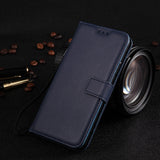Leather Flip Wallet for Samsung Galaxy J4