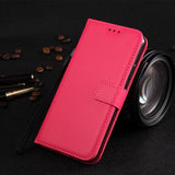Leather Flip Wallet for Samsung Galaxy J4